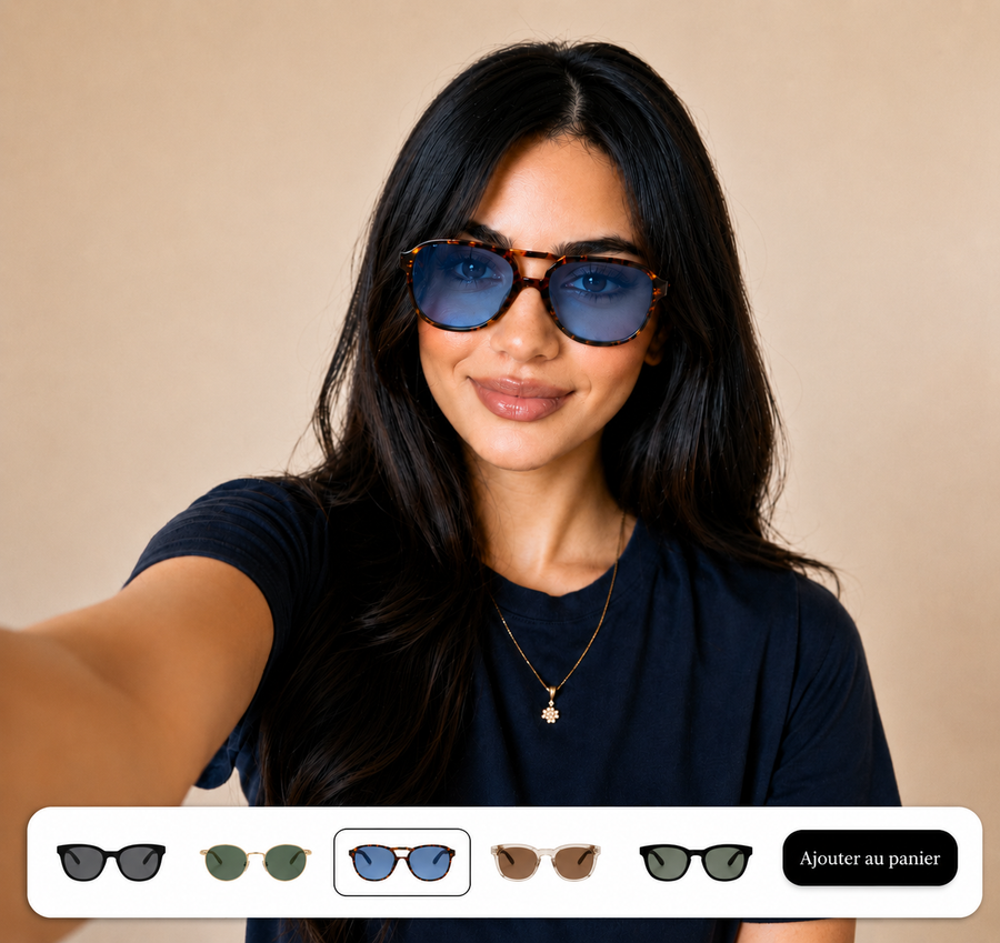 Essayage virtuel de lunettes LUNIQUE en réalité augmentée